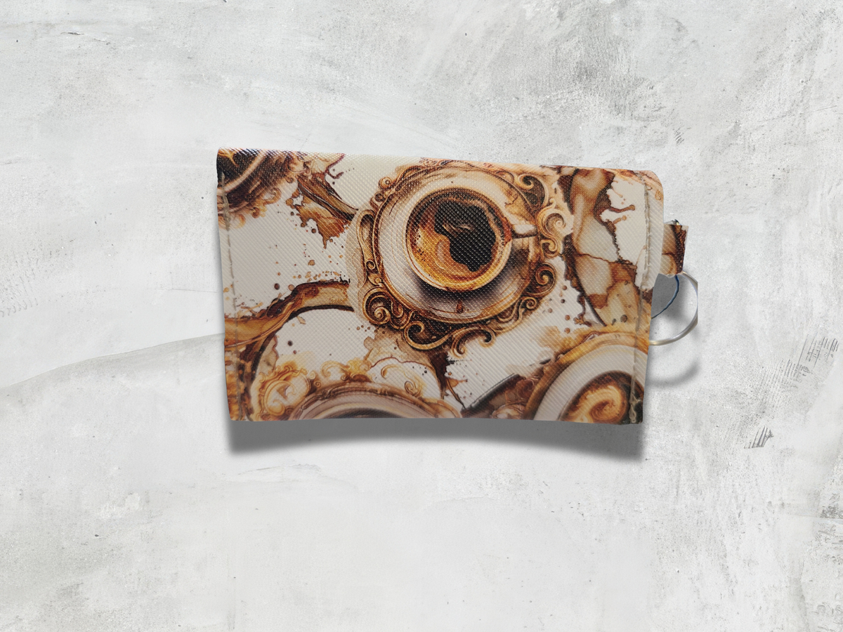 Coffee Cup Print Card Wallet