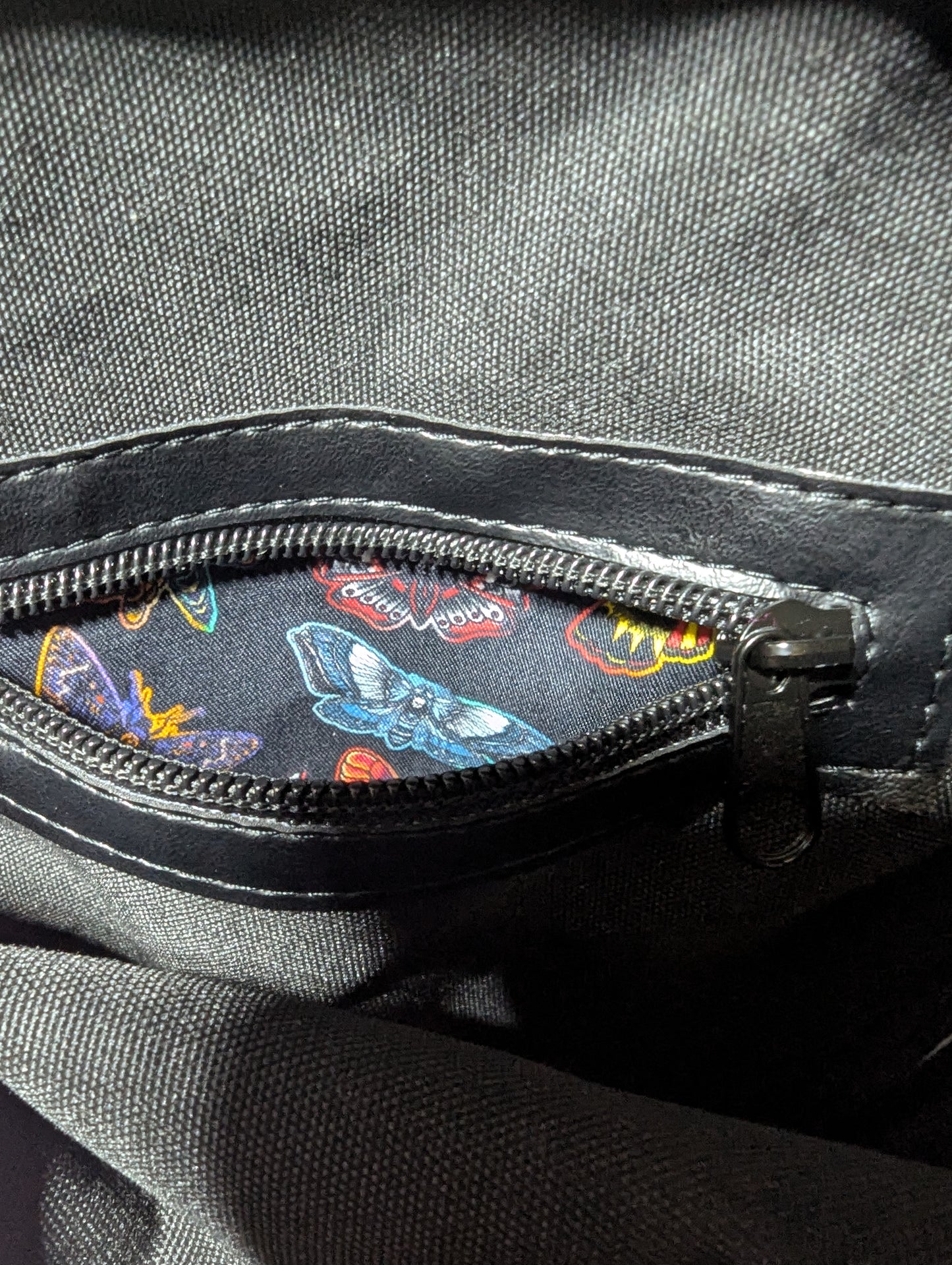 Spooky Moths Coffin Crossbody Bag