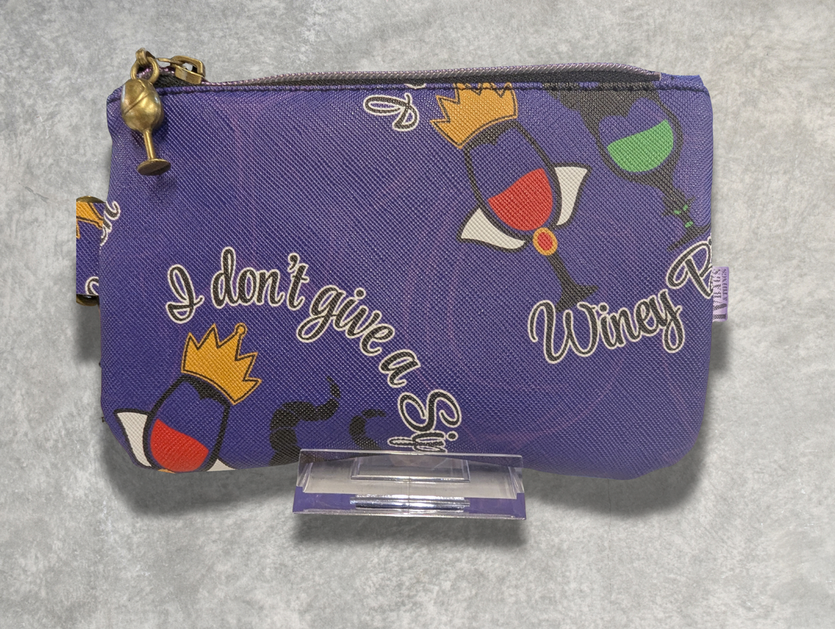 Wine Glass Print Wristlet