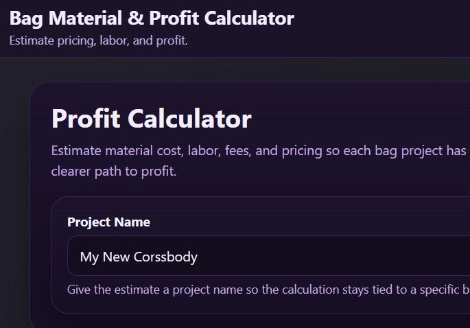 Free Pricing Tool for Bag Makers | How to Price Handmade Bags