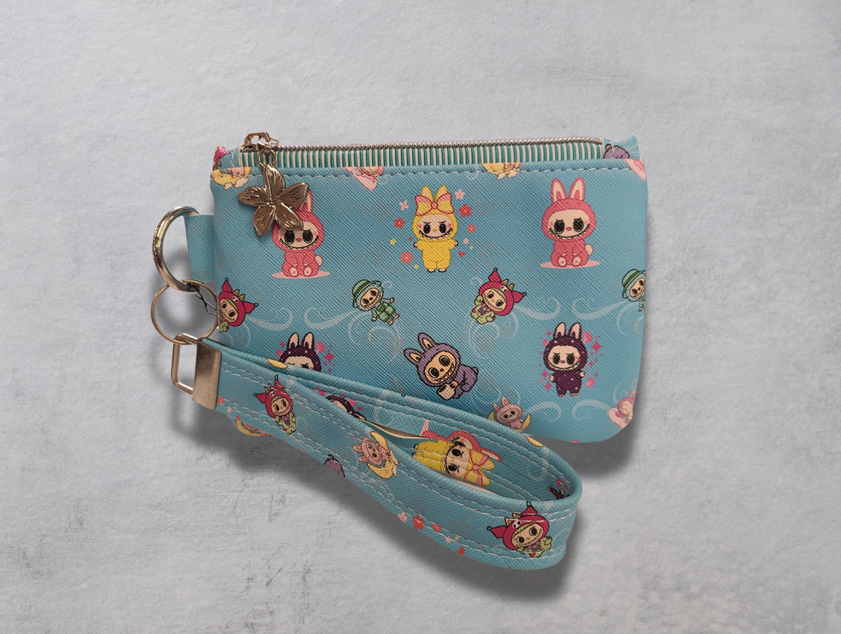 Cute Monster Print Wristlet