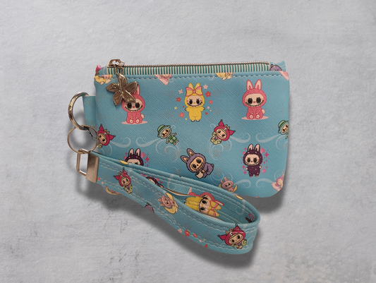 Cute Monster Print Wristlet