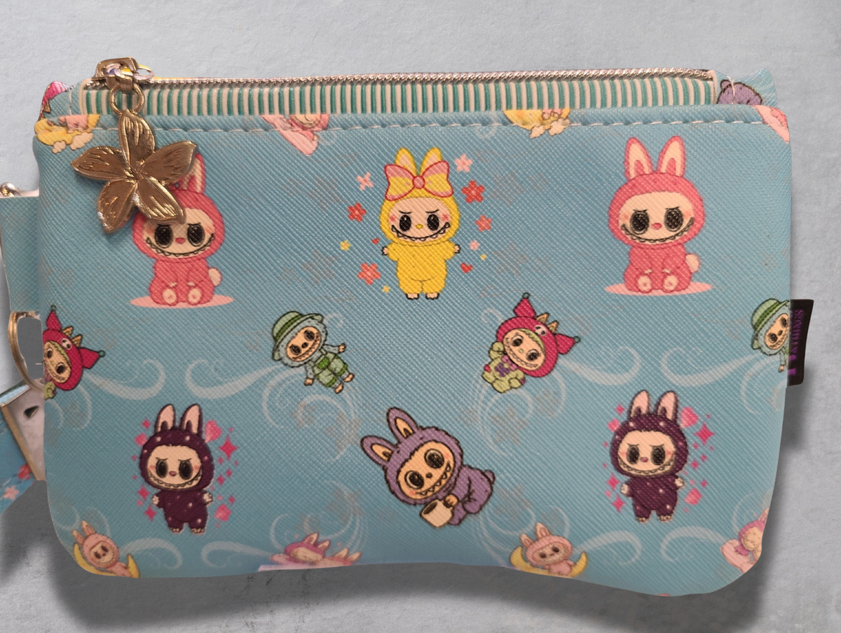 Cute Monster Print Wristlet