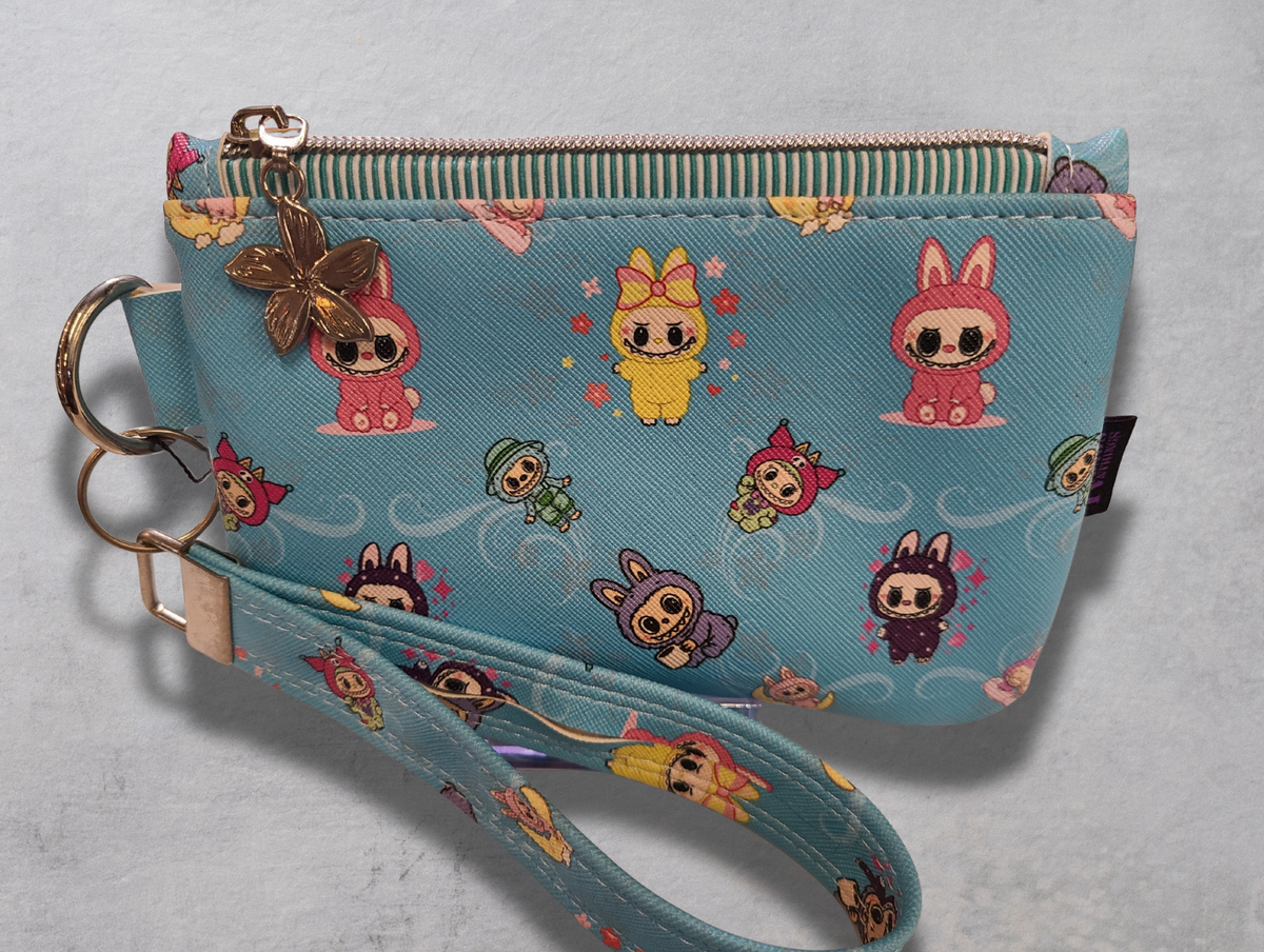 Cute Monster Print Wristlet