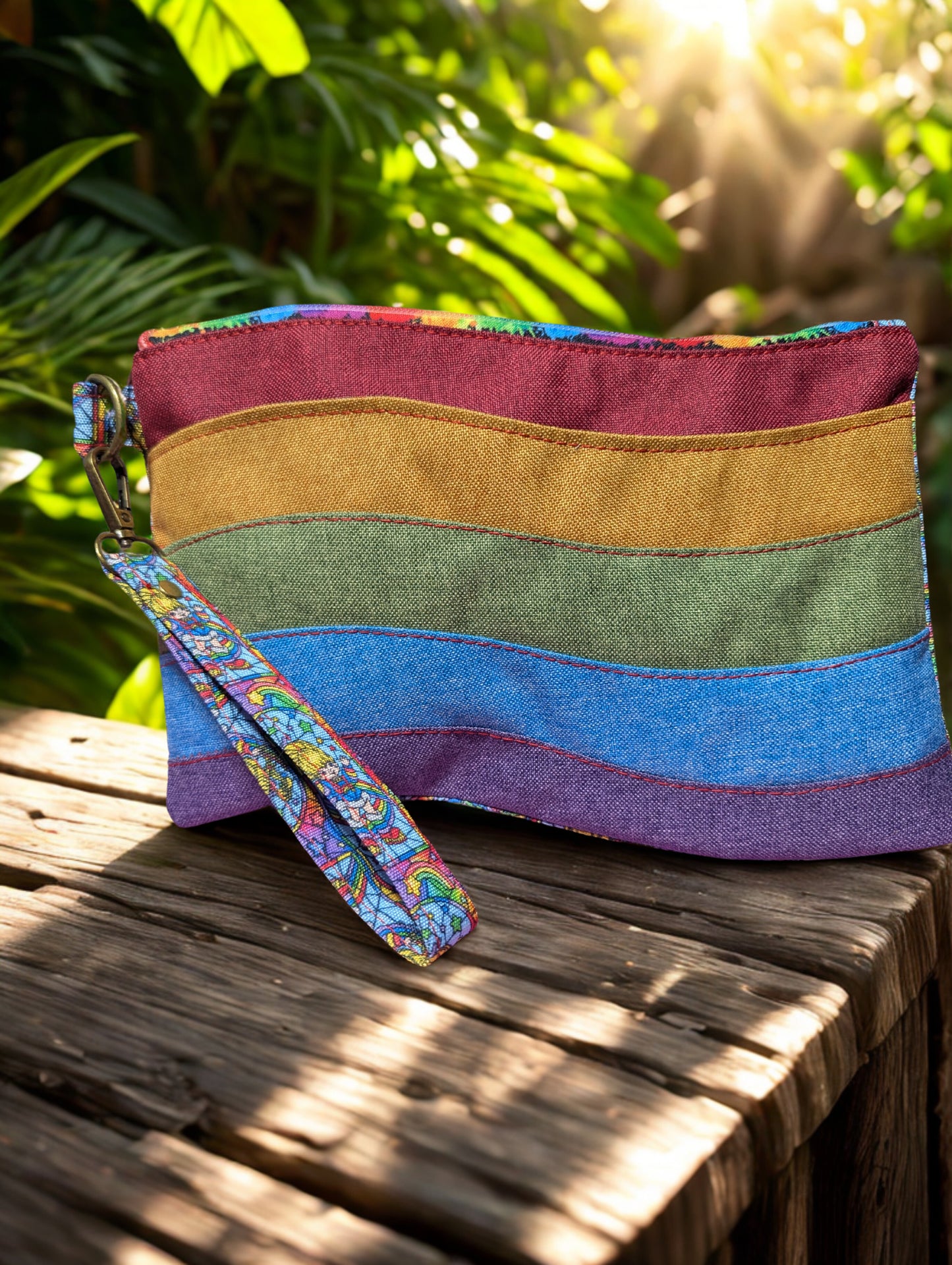 Loud an Proud Zipper Pouch – Handmade Multicolor Wristlet | IV Bags & Things