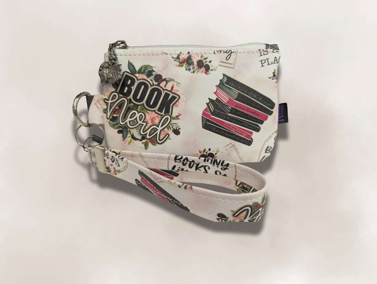 Book Nerd Print Wristlet