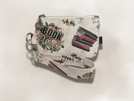 Book Nerd Print Wristlet