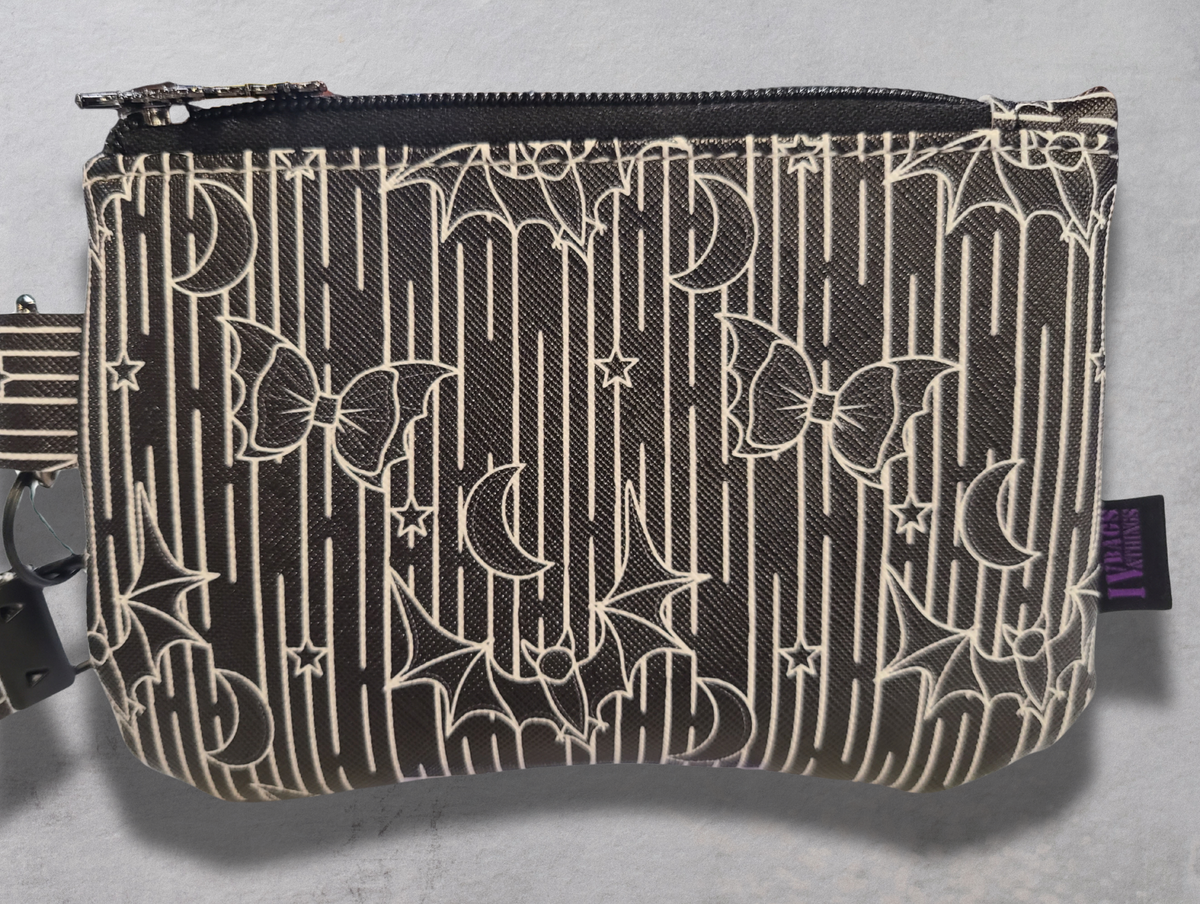 Bows & Bats Print Wristlet