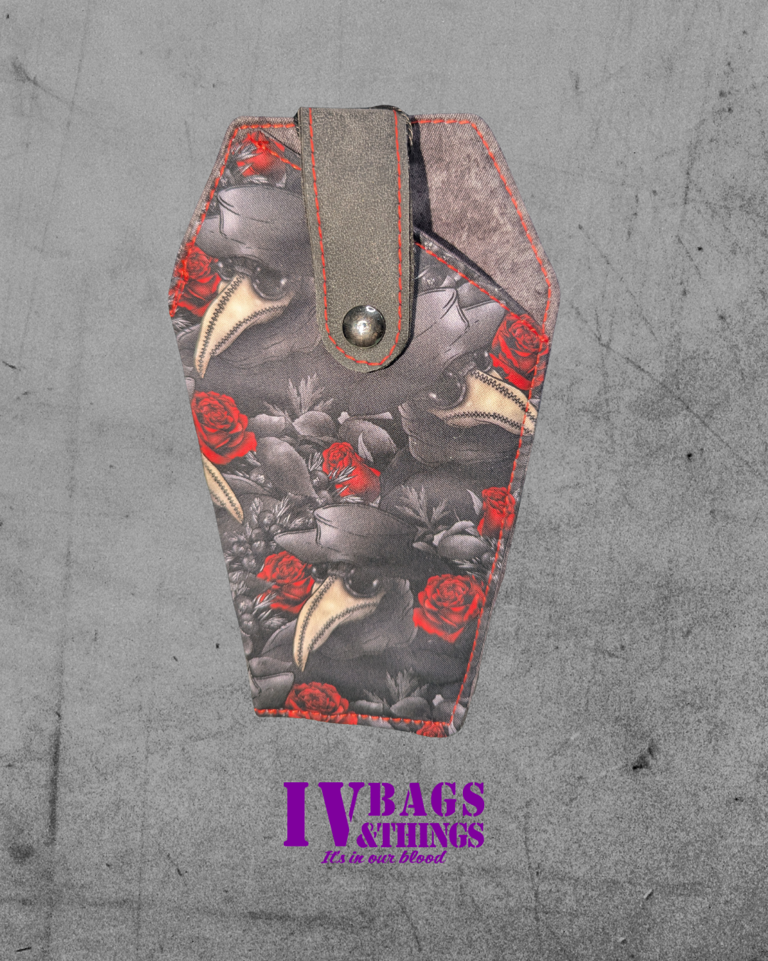 The Shade Slayer – Coffin-Shaped Sunglass Holder (Customizable Fabric)