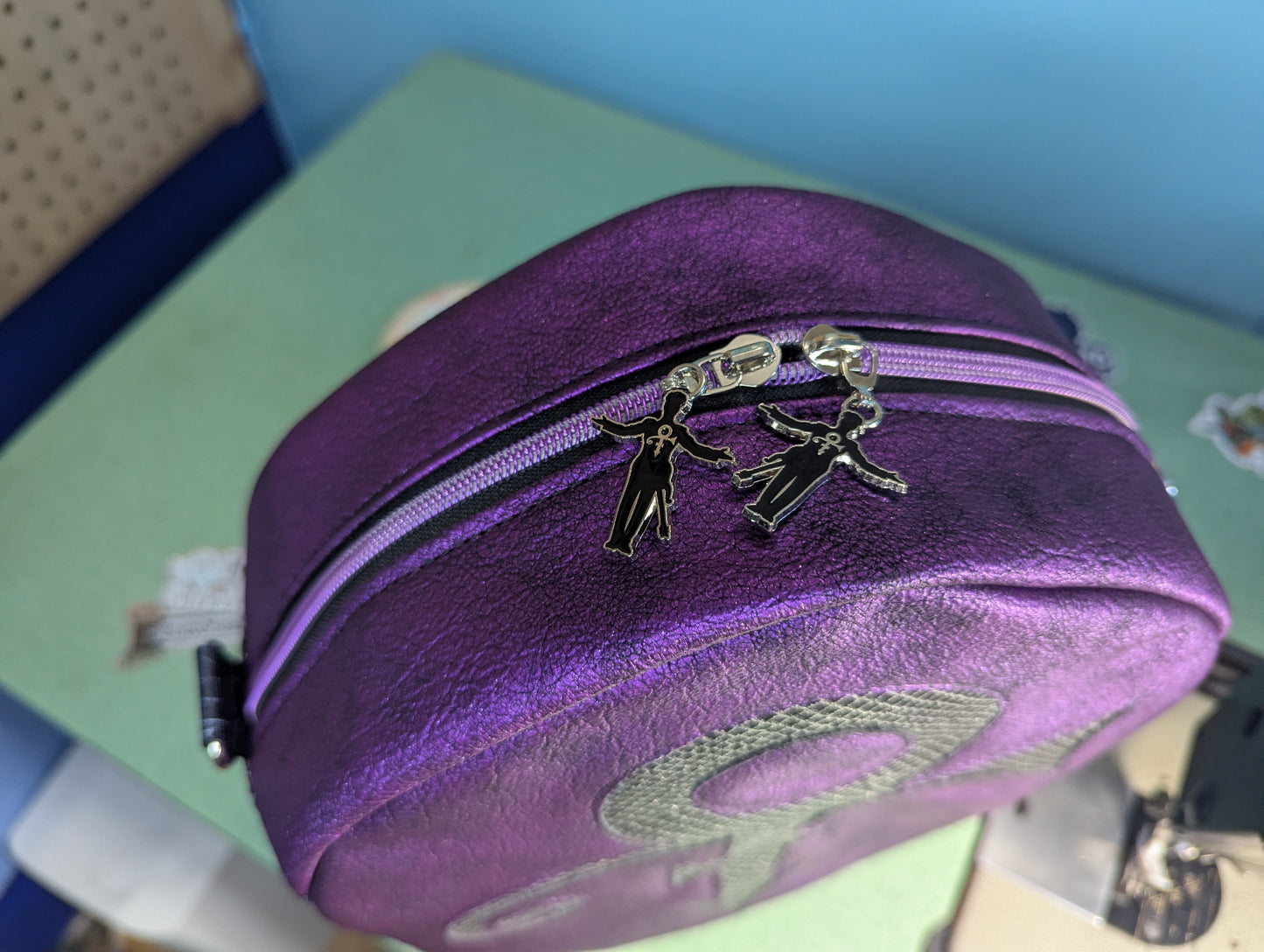 Lilith Convertible Crossbody Backpack with Prince-Inspired Appliqué
