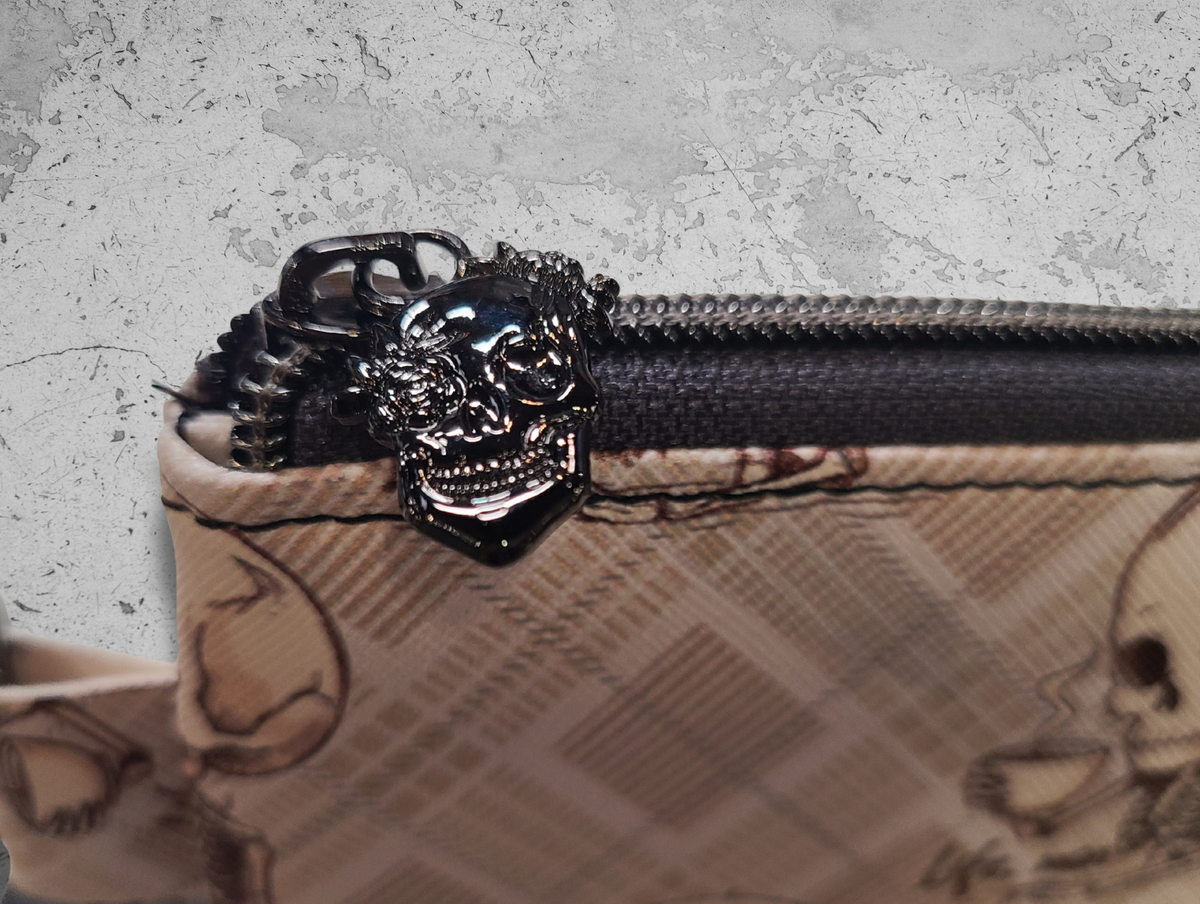 Coffee Skeleton Print Wristlet
