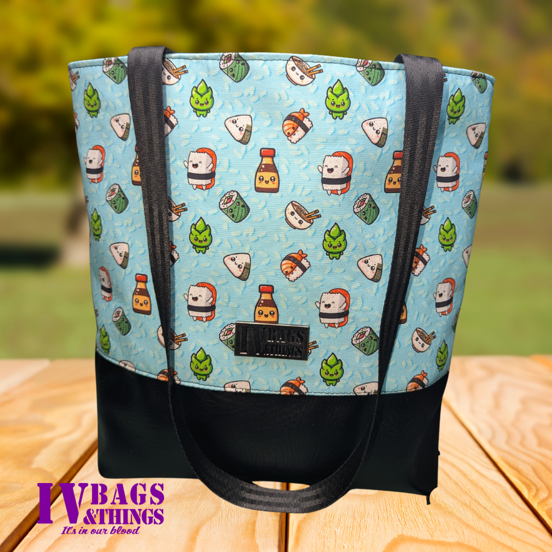 Kawaii Sushi Canvas Tote