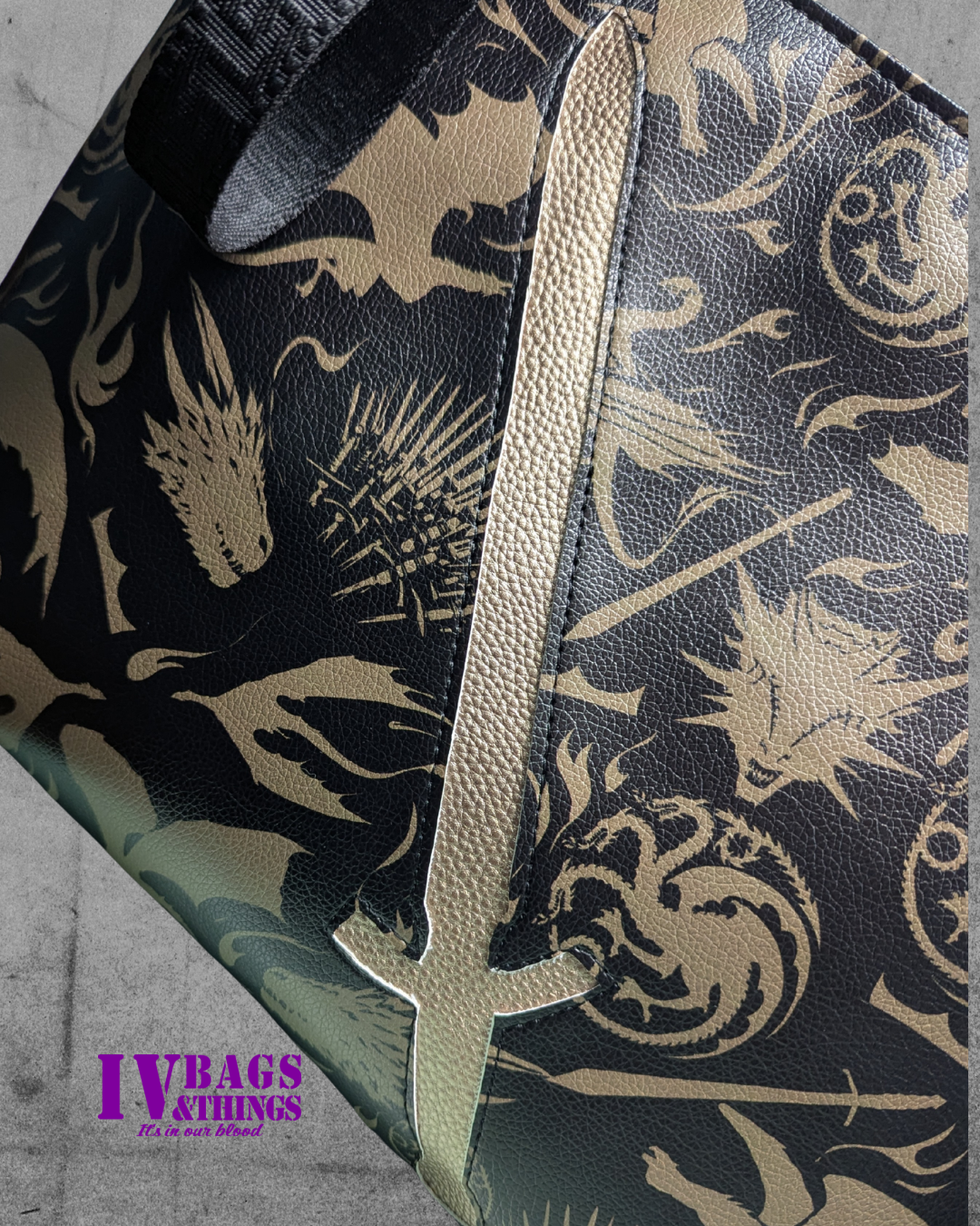 GOT Inspired Sword Spooky Stitch Tote