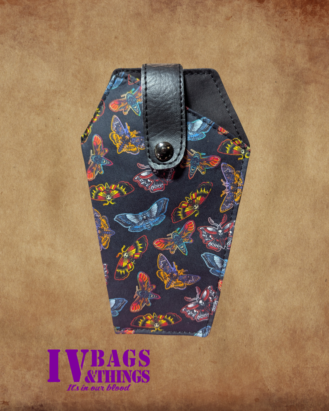 The Shade Slayer – Coffin-Shaped Sunglass Holder (Customizable Fabric)
