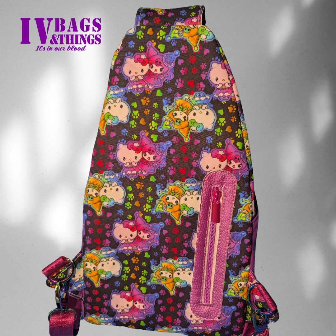 Pride Kitties Wayfarer Convertible Sling Backpack