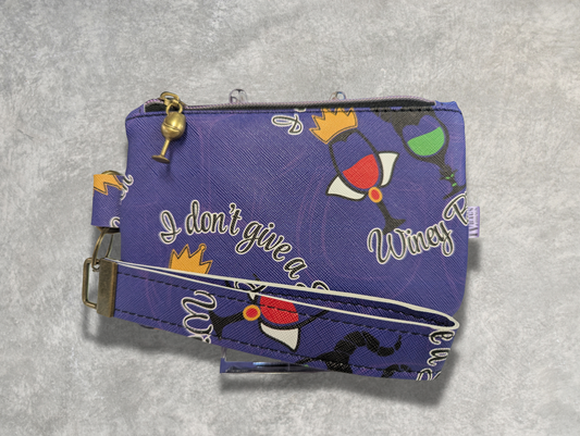Wine Glass Print Wristlet