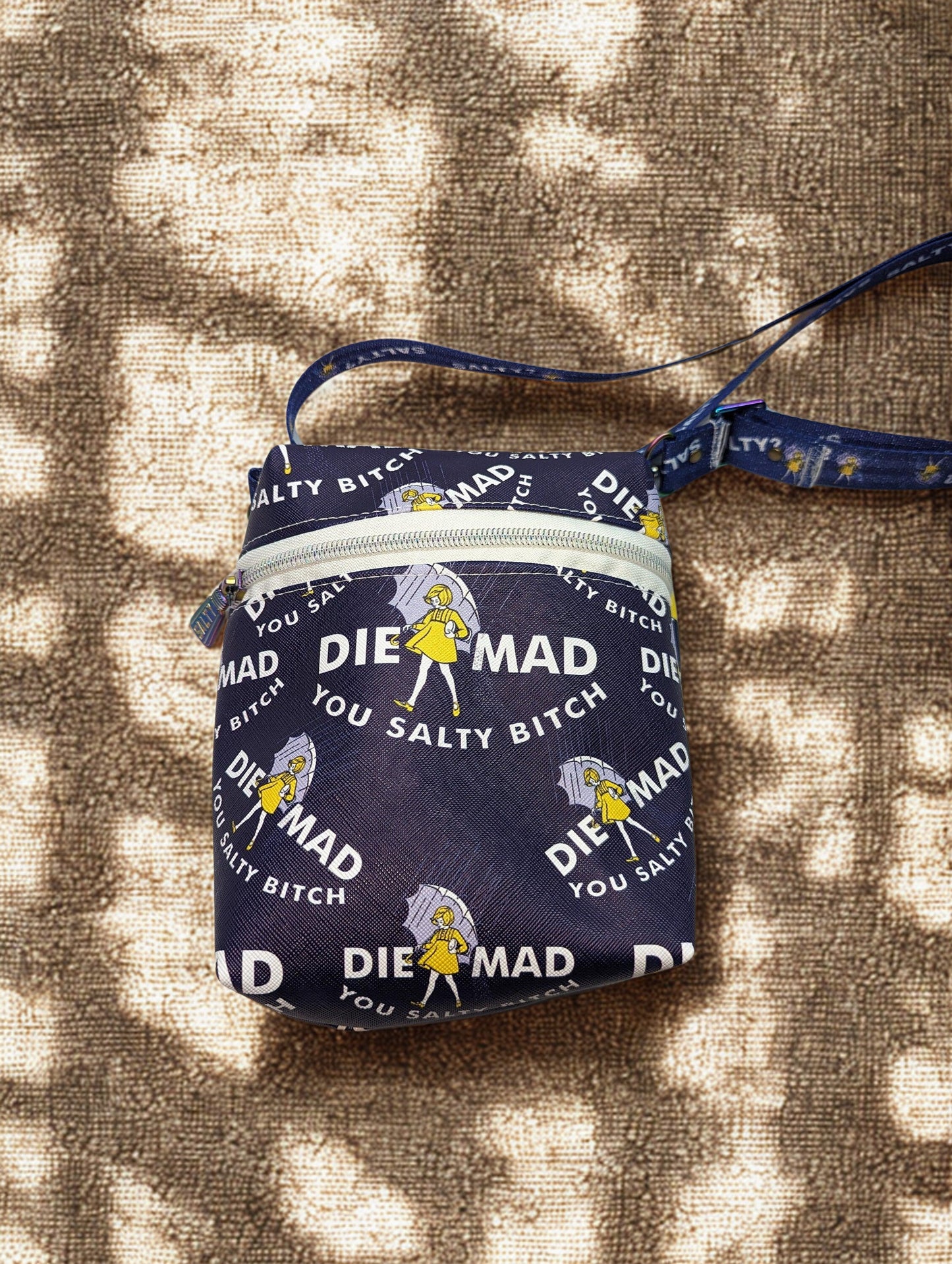 “Die Mad You Salty Bitch” Crossbody Bag – Bold Statement Custom Design | IV Bags & Things