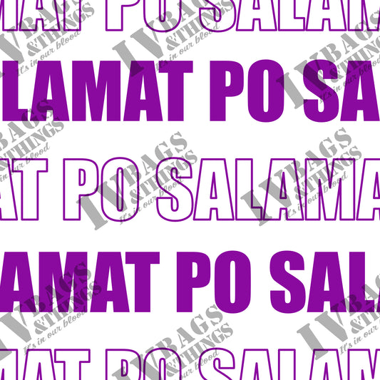 Salamat Po Seamless Pattern