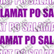 Salamat Po Seamless Pattern – Filipino Thank You Design | Purple Kawaii Print Fabric